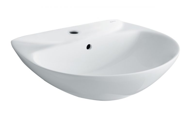 Chậu rửa mặt treo tường Inax L-285V, nhỏ gọn, men chống bám