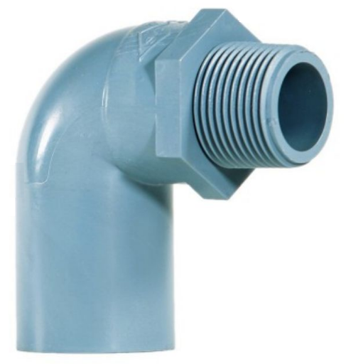 Co 90° PVC Bình Minh Ø27 x ren ngoài 34