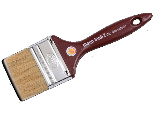 Cọ cán nhựa màu nâu 1inch/2.5cm 1NNS10 Thanh Bình