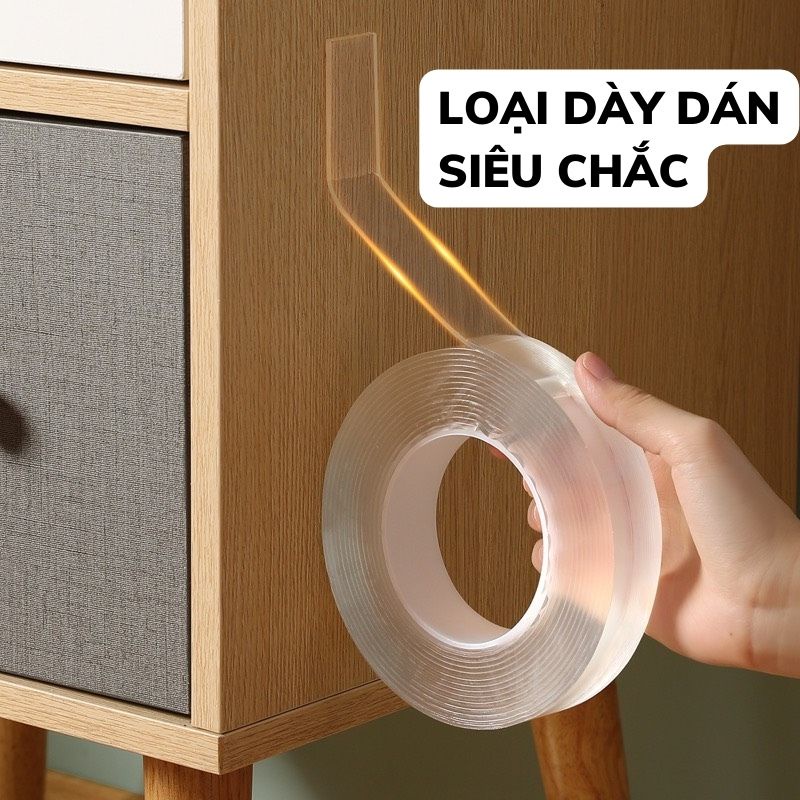 Băng keo 2 mặt siêu dính 3cmx2m, dày 2mm