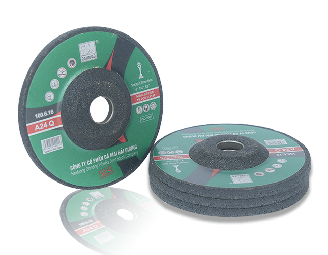 Đá mài kim loại bavia 230, thương hiệu DAMAHAD Hải Dương, kích thước 230x6x22mm, màu đen/xanh, đóng gói 20 viên/hộp