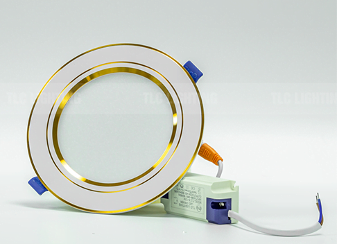 Đèn led âm trần khối đúc TOS viền vàng 12W TLC-ATO-VV-12W-03, ánh sáng trung tính, chip OSRAM CHBL Đức