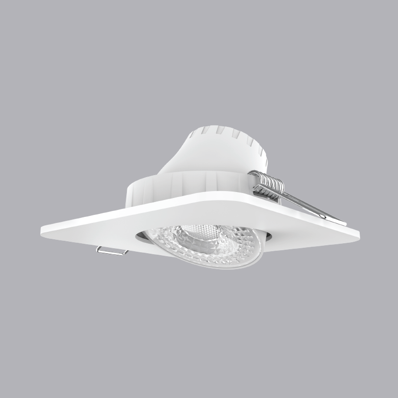 Đèn Led downlight điều chỉnh góc chiếu mặt vuông MPE 5W, 90x40mm - DLA2S-5T ánh sáng trắng