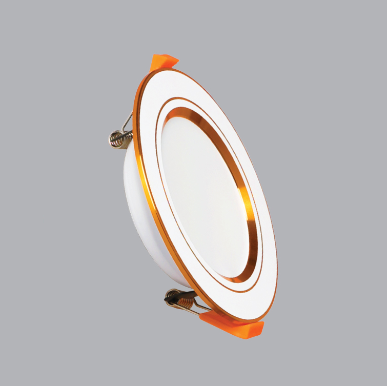 Đèn LED Downlight MPE 12W DLV-12N viền vàng, ánh sáng trung tính, loại tròn âm trần