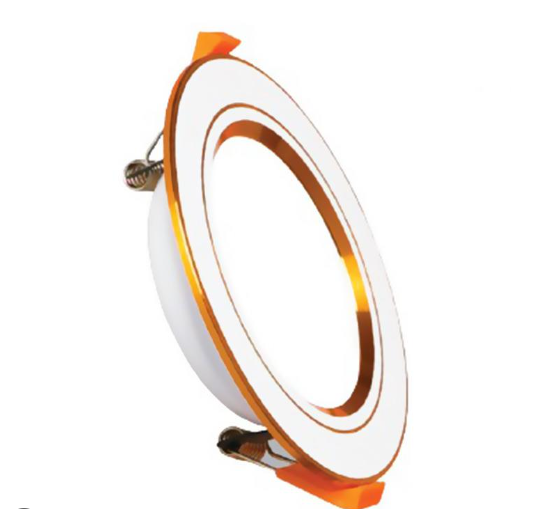 Đèn LED Downlight MPE 7W DLV2-7T viền vàng, ánh sáng trắng, loại tròn âm trần