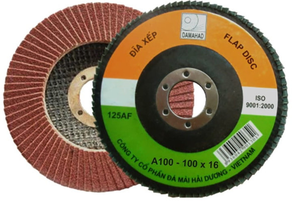 Nhám xếp A40- 320 Ø 100 (HQ), Dahamad Hải Dương, đóng gói 120 viên/hộp