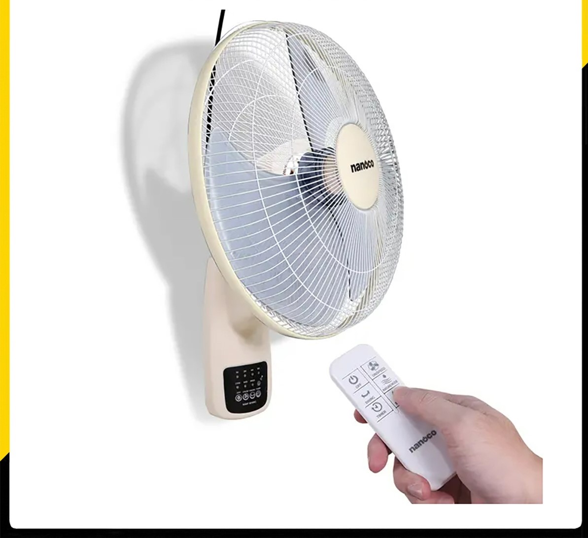 Quạt treo tường Nanoco NWF1610RC-BL, có remote