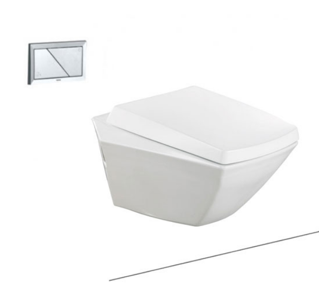 Bồn cầu treo tường, nắp đóng êm Toto CW682. Hệ thống xả Siphon