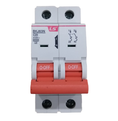 Cầu dao điện loại tép MCB LS, BKJ63N 2P 40A 6kA, gắn trên thanh ray