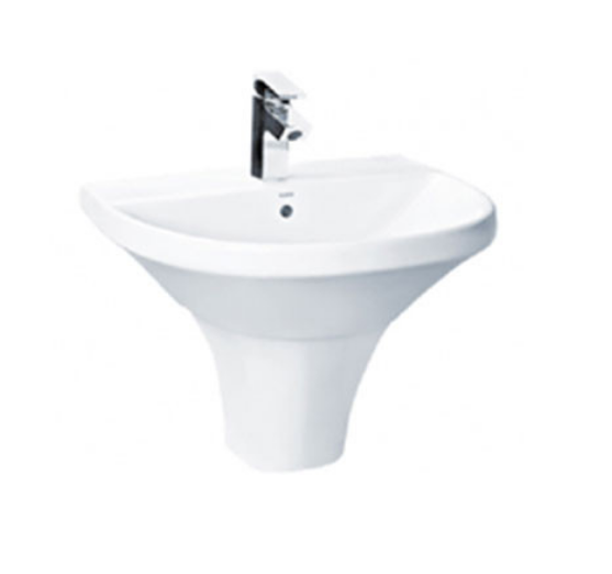 Lavabo chân lửng Toto LHT947CS sứ cao cấp, thiết kế tinh tế