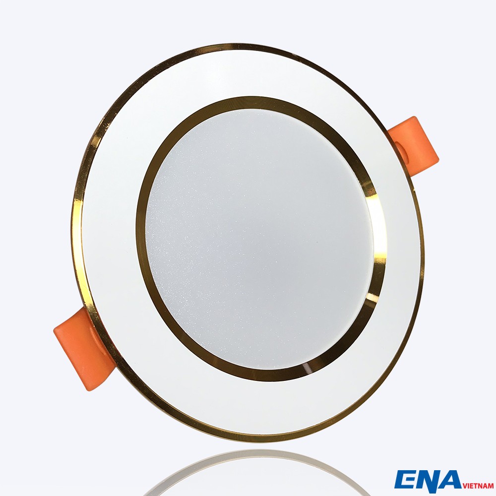 Đèn led downlight âm trần viền vàng 7W Ø70 DTF series ENA DTF07-105/SE(T)V, ánh sáng trắng
