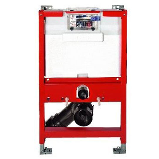 Két nước và khung âm tường kèm ống thải cong Toto WH037D, xả nhấn 2 chế độ 4.8/3L