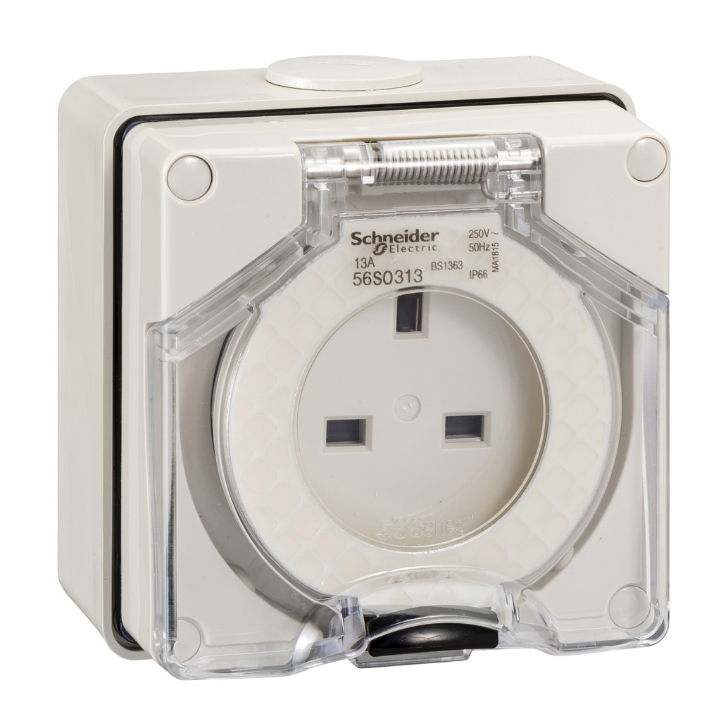 Ổ cắm phòng thấm nước IP66 dòng S56 3P 250V 32A Schneider S56SO332GY