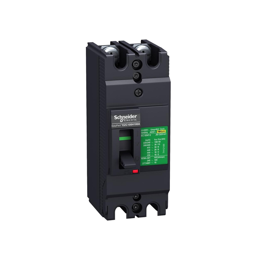 Cầu dao tự động dạng khối MCCB Easypact EZC100, 2P Type H, Icu=50kA 220/240V, 15A Schneider EZC100H2015