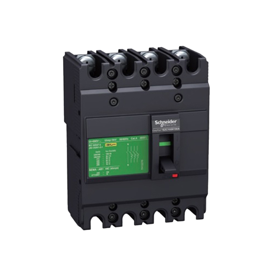 Cầu dao tự động dạng khối MCCB Easypact EZC100, 4P Type N, Icu=15kA 220/240V, 30A Schneider EZC100N4030