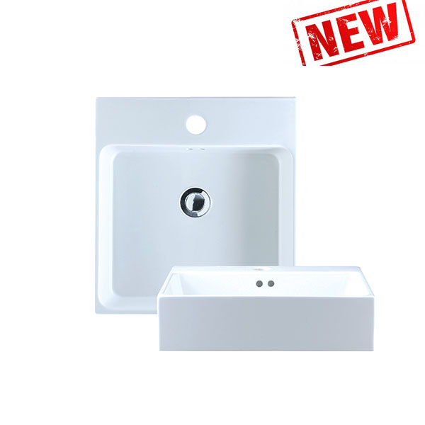 Chậu lavabo đặt bàn Caesar L5261 men chống bám, kiểu dáng hiện đại