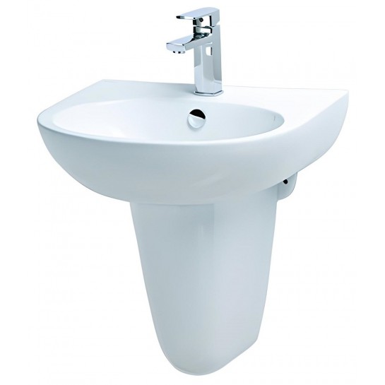Chậu Rửa Lavabo Treo Tường CAESAR L2152, Kèm Chân Lửng P2443