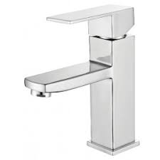 Vòi Lavabo LUCO Đồng Nguyên Khối, Vuông Ngắn, Nóng Lạnh