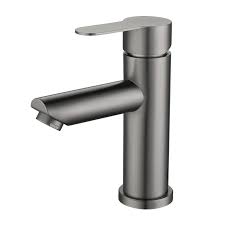 Vòi Lavabo NANO Xám Luco VN966 Inox SUS, Tròn Ngắn