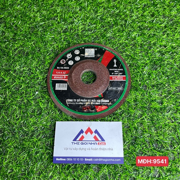 Đá mài kim loại bavia 100, thương hiệu DAMAHAD Hải Dương, kích thước 100x6x16mm, màu đen/xanh, đóng gói 25 viên 1 hộp