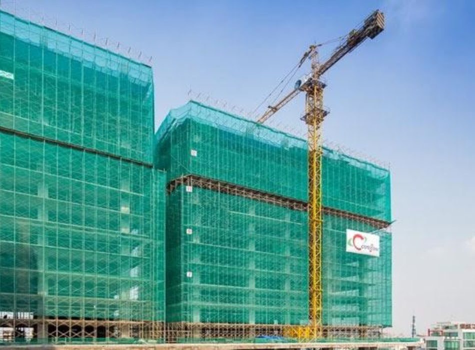 Lưới Bao che xây dựng, kích thước 3m x 50m