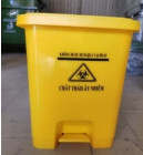 Thùng rác đạp chân 25L nhựa HDPE màu vàng