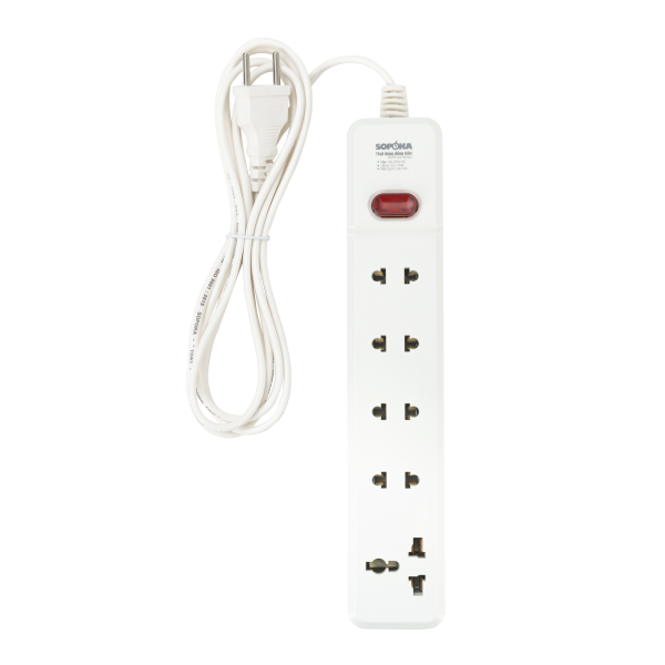 Ổ cắm lõi sứ chống cháy Sopoka 5M2-5, dây 4.5m