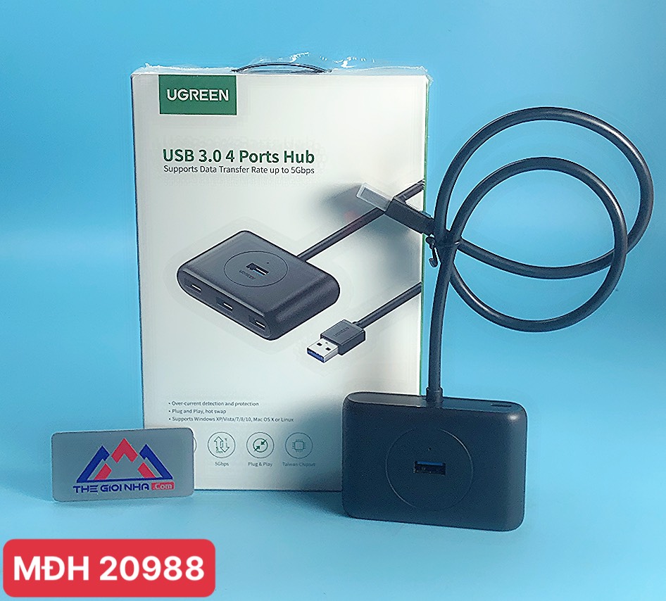 Bộ chia Hub USB 3.0 4 cổng Ugreen 20290
