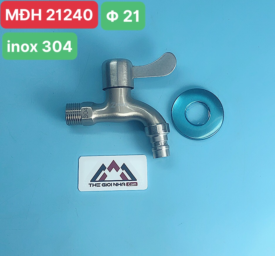 Vòi xả nước lạnh inox 304 VH-05 phi21, bền đẹp, chống gỉ sét