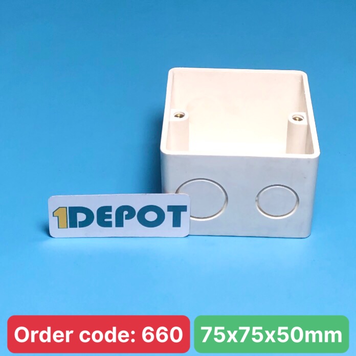 Hộp đế âm vuông chống cháy MPE A157V, kích thước 75x75x50mm