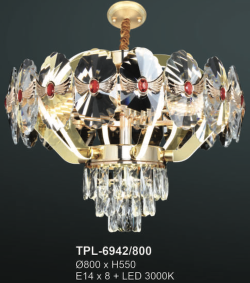 Đèn chùm Andora TPL-6942/800 Ø800*H550, E14x6 LED 3000K