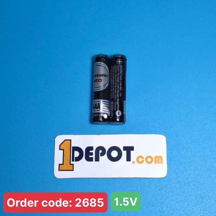 Pin than NEO đũa AAA Panasonic R03NT/2S-V, gói 2 viên/ vỉ