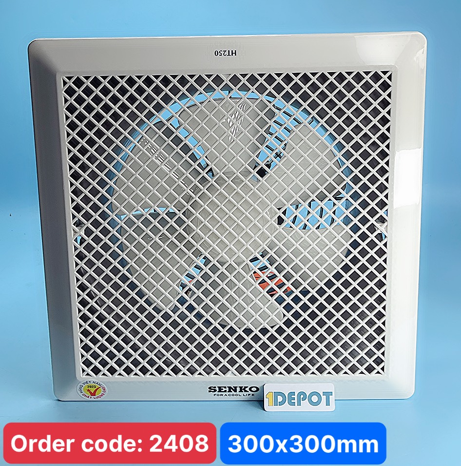 Quạt hút âm trần Senko HT250 40W 30×30cm, lưu lượng gió 42 m3/phút