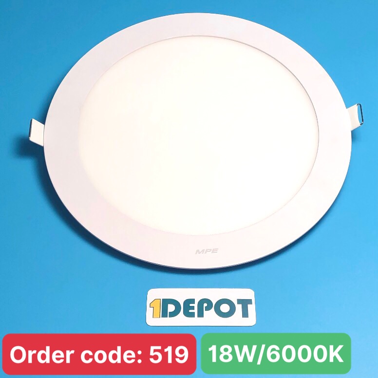 Đèn LED Panel Âm Trần Tròn 18W MPE RPL-18T – Ánh Sáng Trắng, Khoét Lỗ Ø195mm