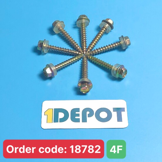 Vít bắn gỗ đầu lục giác 4F sắt, đóng gói 100g (~14 con)