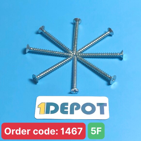 Vít đầu bằng đuôi nhọn 5F, KT 5x50mm, đóng gói 100g (~20 con)