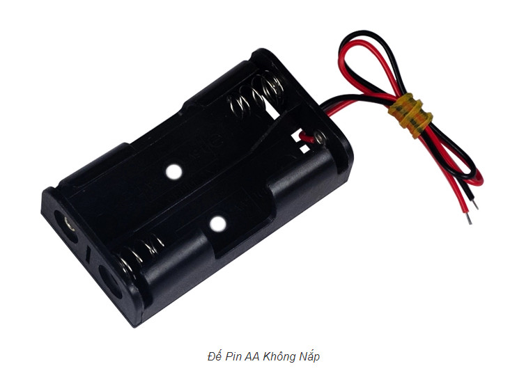 Đế pin AA không nắp 2 pin nối tiếp