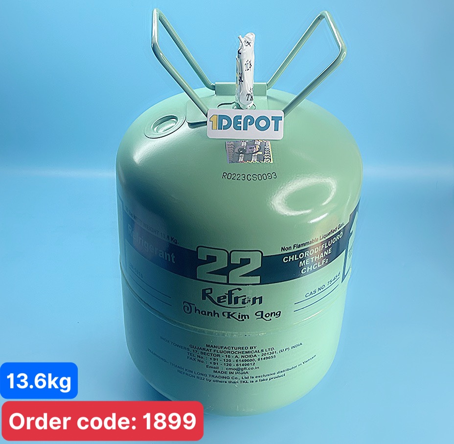 Gas lạnh Refron R22 13.6kg bình nhập khẩu Ấn Độ