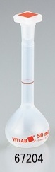 Bình định mức nhựa PMP Vitlab 67204, 50ml loại A