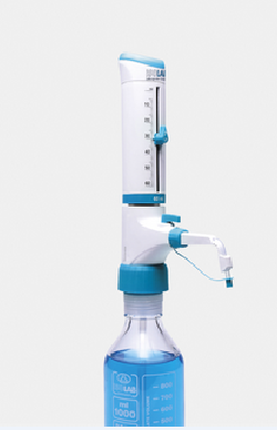 Dispenser Isolab 008.15.010, bộ định lượng 1–10 mL có khóa