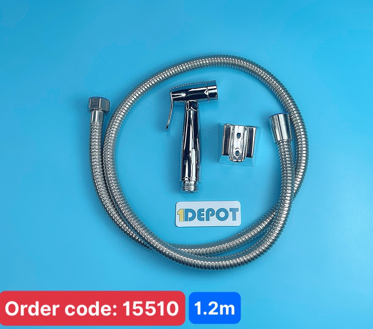 Vòi xịt vệ sinh inox dây dài 1.2m chống gỉ