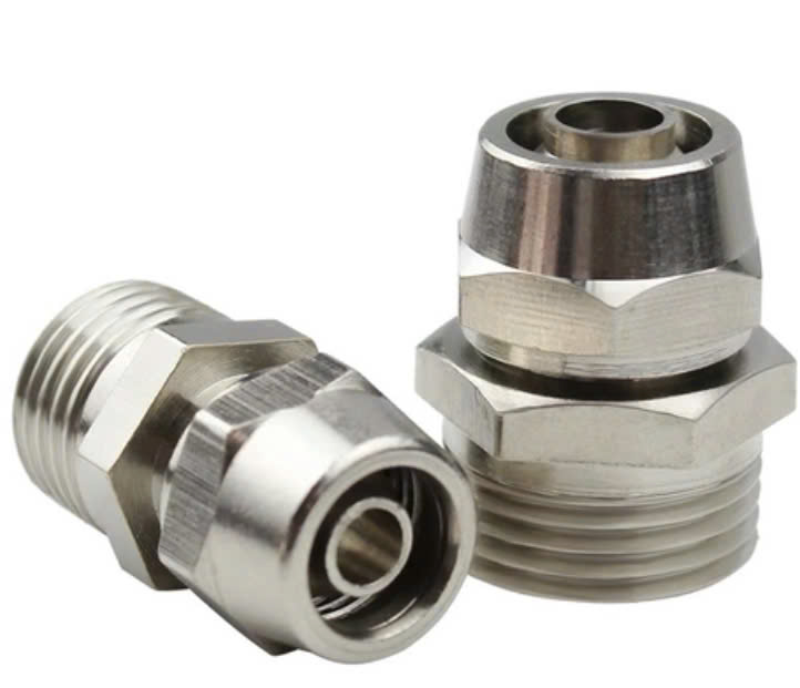 Nối bóp ống 10 Ren ngoài 13mm PC10-1/4" INOX