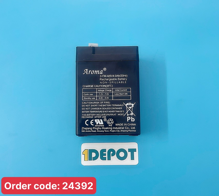 Pin Cân Điện Tử AROMA 3-FM-4 (6V4.0Ah/20hR)