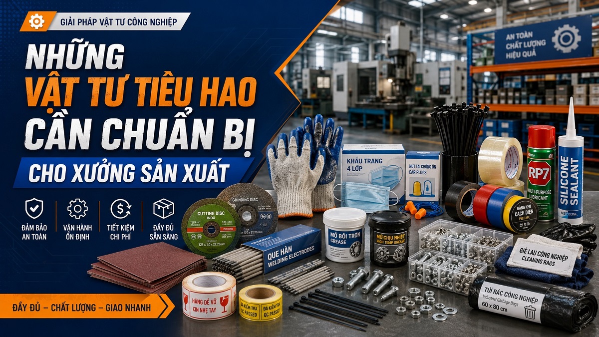 Những Vật Tư Tiêu Hao Cần Chuẩn Bị Cho Xưởng Sản Xuất