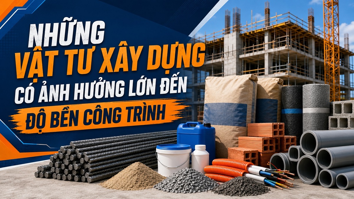 Những Vật Tư Xây Dựng Có Ảnh Hưởng Lớn Đến Độ Bền Công Trình