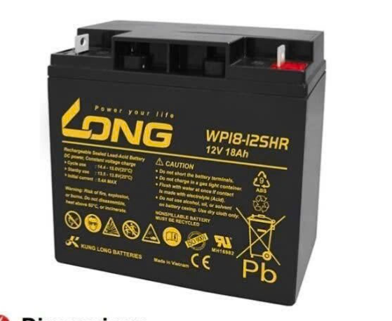Ắc quy LONG WP18-12SHR, điện áp 12V, dung lượng 18Ah