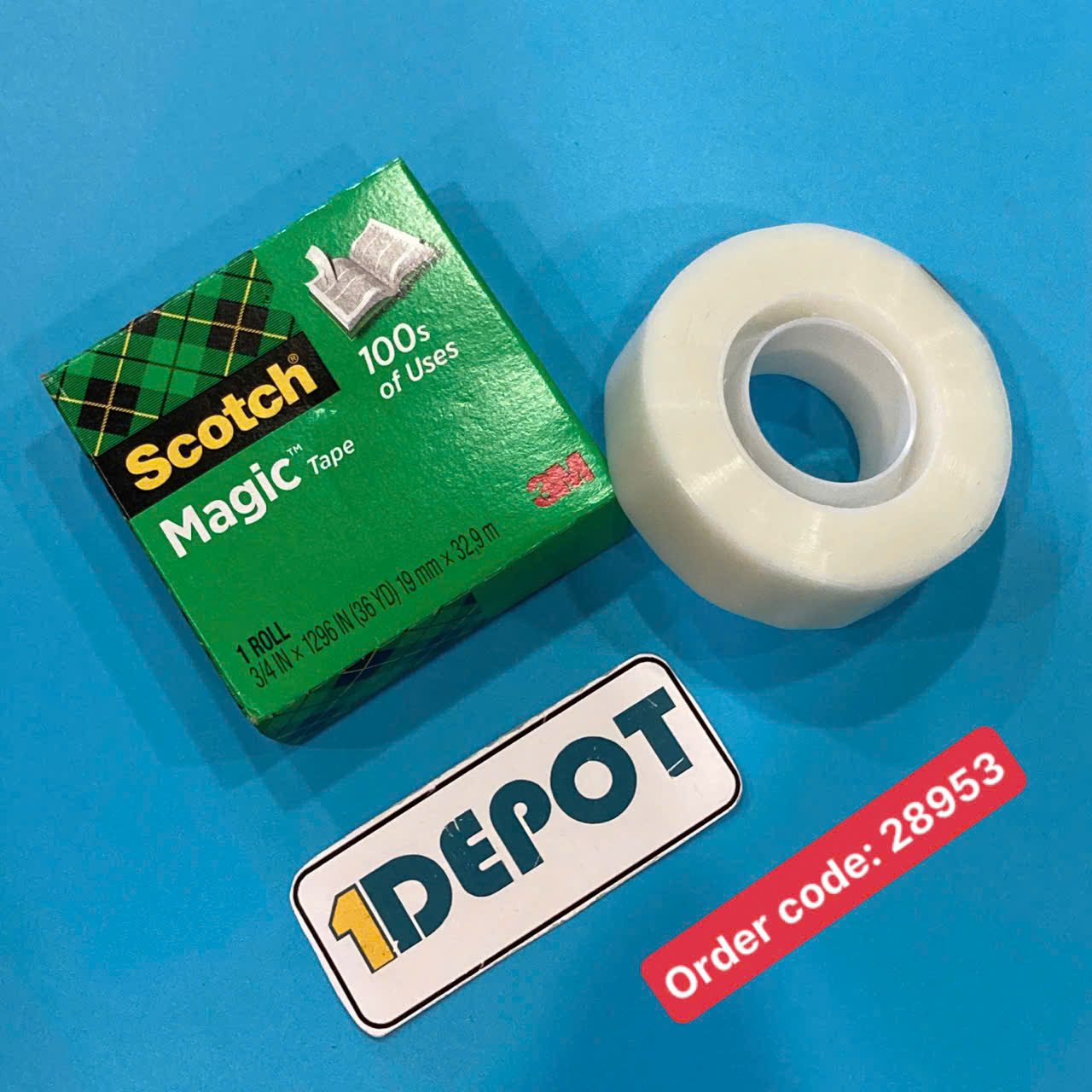 Băng keo kỳ diệu 3M Scotch Magic Tape 810, rộng 19mm x dài 32,9m