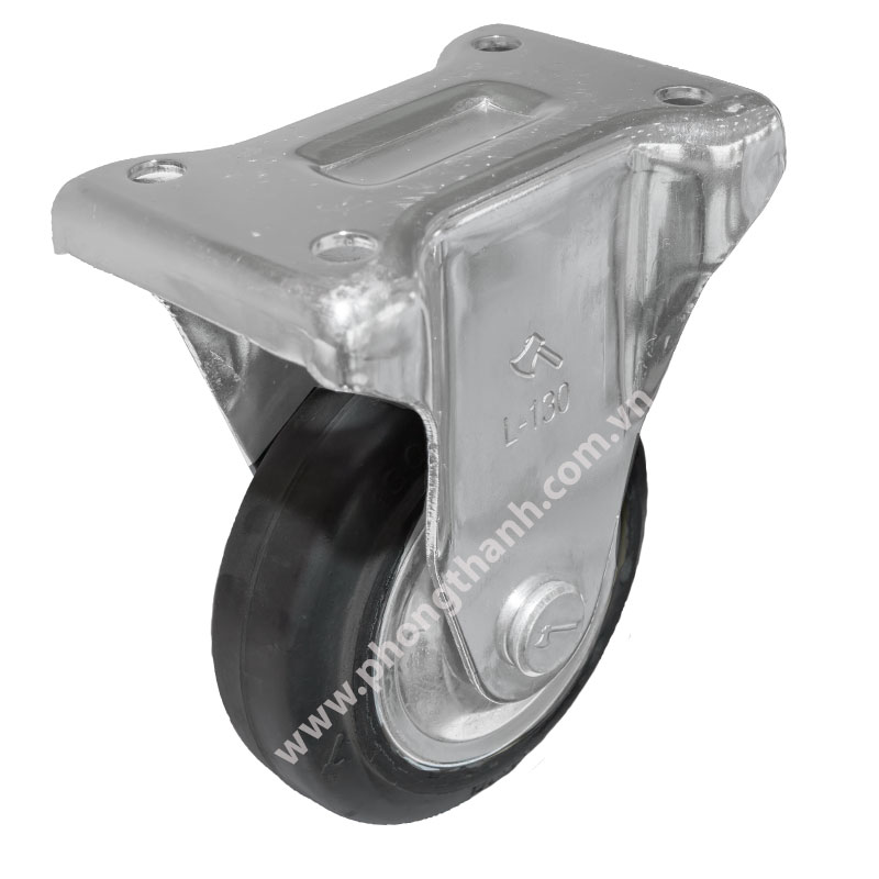 Bánh xe đẩy Phong Thạnh L130C (cố định) Ø130mm x cao 177mm x độ dày 42mm, tải trọng 100kg