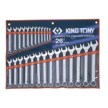 Bộ cờ lê vòng miệng 26 cái hệ mét Kingtony 1226MR 6 - 32mm