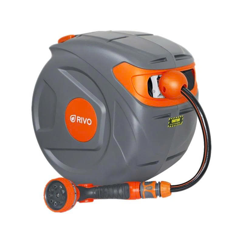 Bộ cuộn ống nước tưới cây thu dây tự động 9 kiểu phun dài 10m Rivo